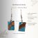 Boucles d'oreilles en cuivre émaillé de forme rectangulaire de couleur bleue et cuivre