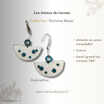 Collection Alchimie Bleue - Pendentif en cuivre émaillé - BubbleBlue