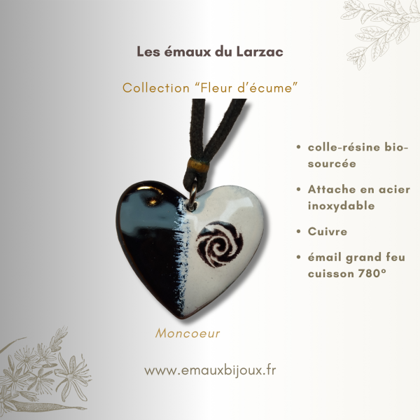 Pendentif Moncoeur, Collection Fleur d'écume Pendentif Moncoeur, Collection Fleur d'écume