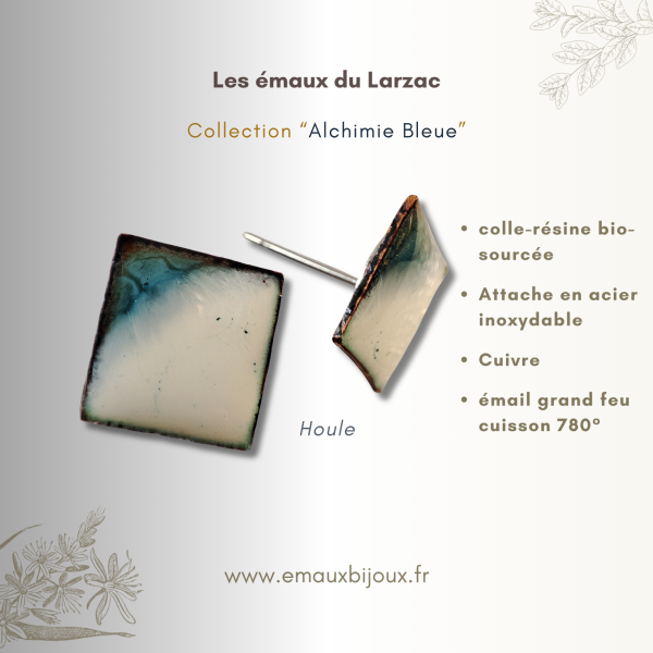 Collection de boucles d'oreilles Achimie Bleue_Houle