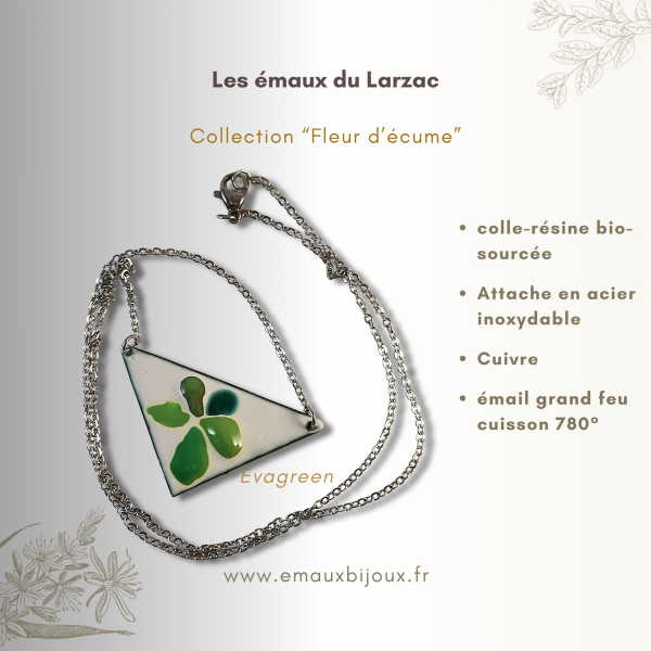 Pendentif Evagreen, Collection Fleur d'écume