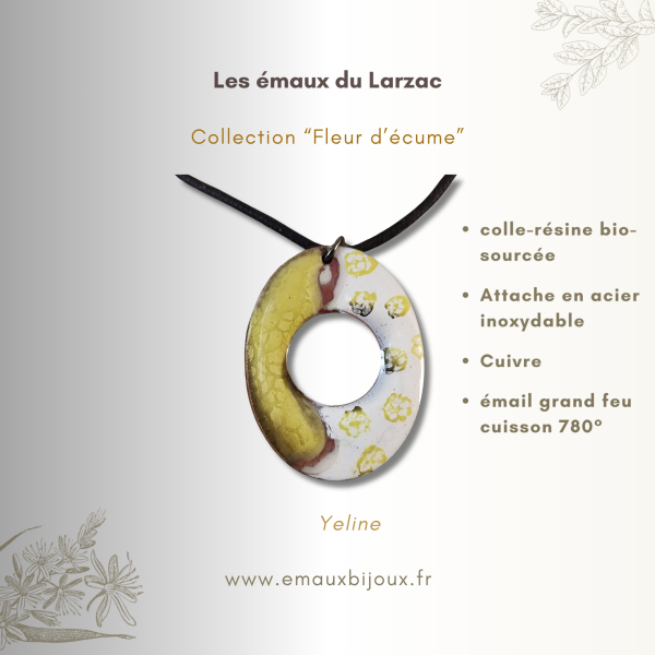 Pendentif Yeline, Collection Fleur d'écume Pendentif Yeline, Collection Fleur d'écume