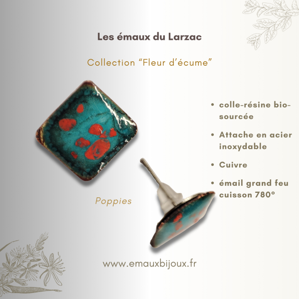 Pendentif Poppies, Collection Fleur d'écume Pendentif Poppies, Collection Fleur d'écume