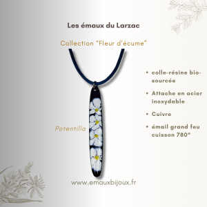 Pendentif Potentilla, Collection Fleur d'écume